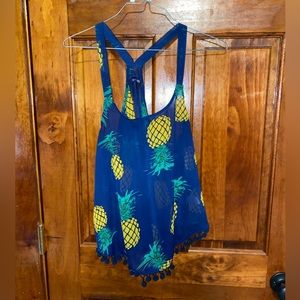 Ocean Drive Pineapple Tank Top